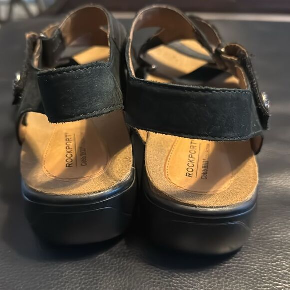 Rockport Cobb Hill Maisy Cross Band Black/Multi Sandals W Wide Width - Picture 5 of 9